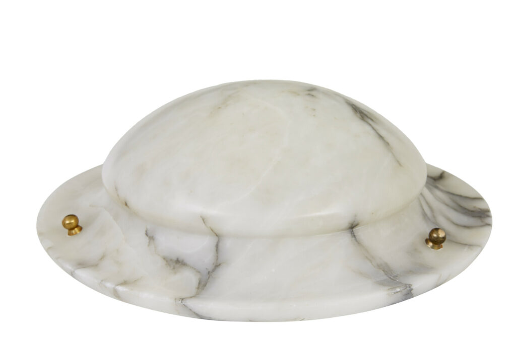 Art Deco Alabaster Hanging Ceiling Pendant Light — image 3