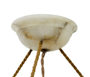 Art Deco Period Domed Alabaster Pendant Light — thumbnail 3