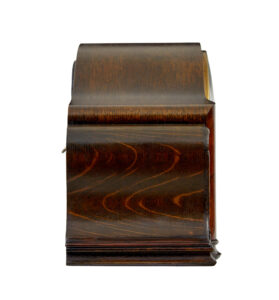 Art Deco Junghans Walnut and Oak Mantel Clock — thumbnail 4