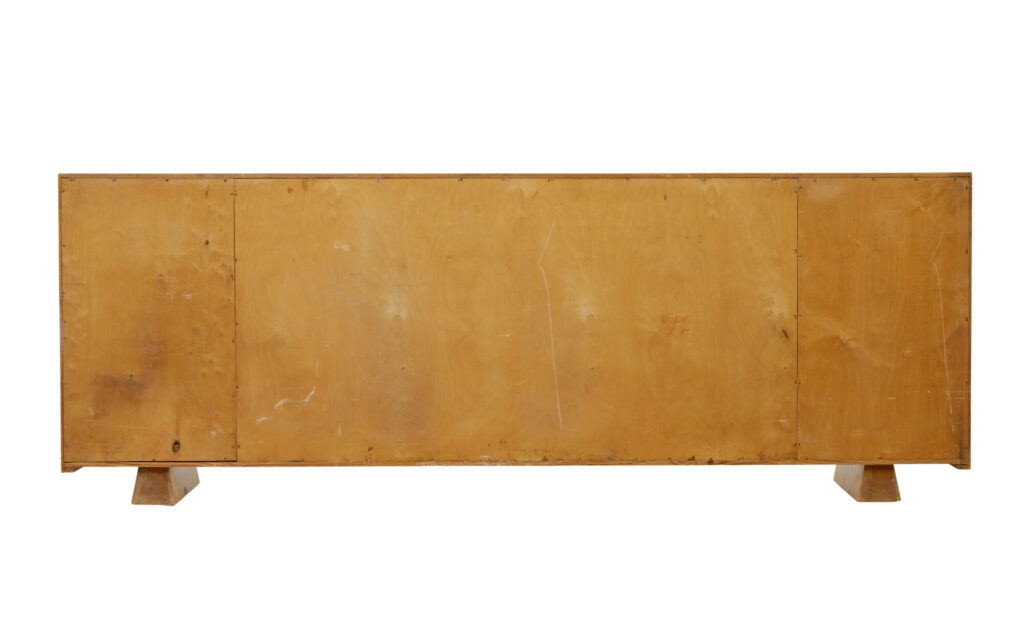 Swedish Art Deco Inlaid Elm Low Bookcase by  Mjölby Intarsia — image 8