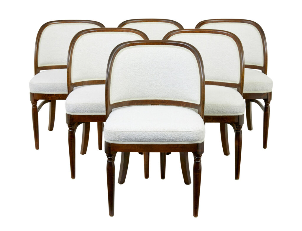 SET OF 6 MID CENTURY FINNISH DINING CHAIRS BY ASKO