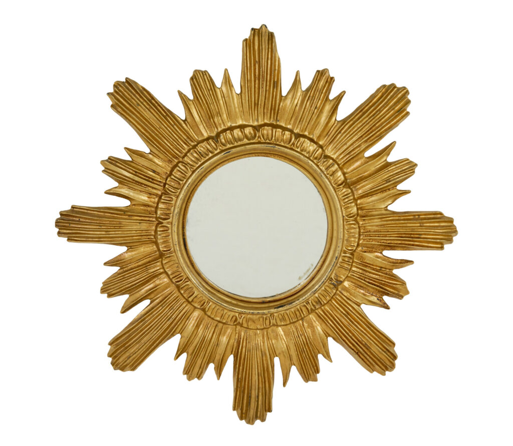 Small Pair of 20th Century Italian Sunburst Mirrors — image 5
