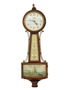EARLY 20TH CENTURY NEW HAVEN BANJO WALL CLOCK