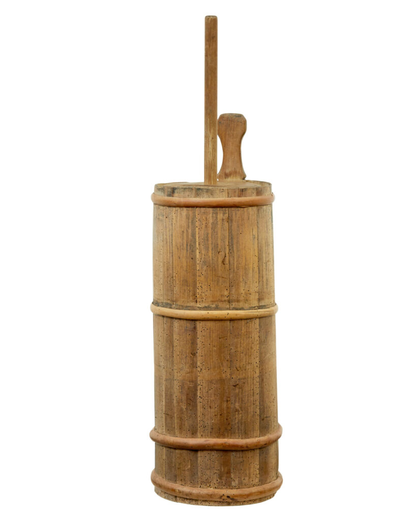 Traditional 19th Century Scandinavian Pine Butter Churn — image 4