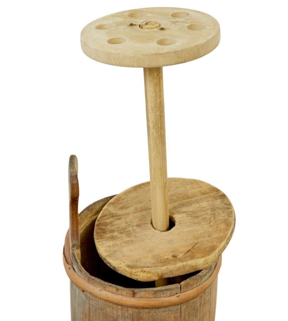 Traditional 19th Century Scandinavian Pine Butter Churn — image 5