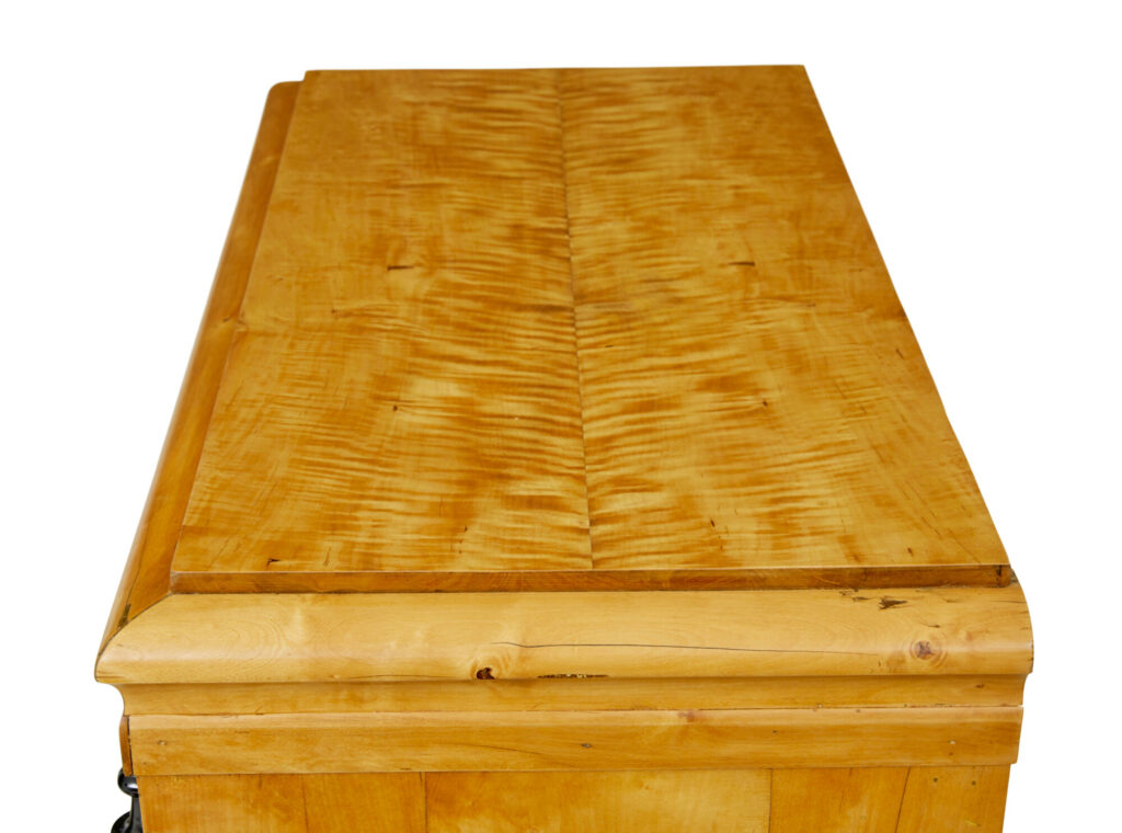 19th Century Karl Johan Swedish Birch Chest of Drawers — image 8