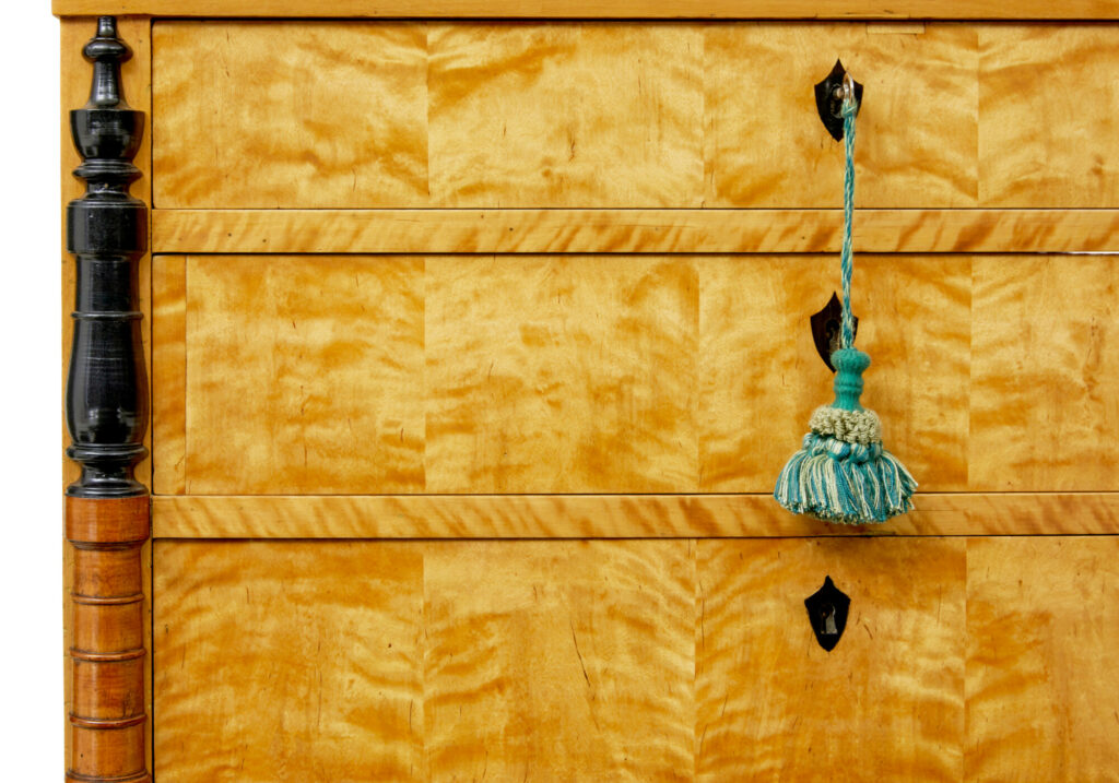 19th Century Karl Johan Swedish Birch Chest of Drawers — image 7