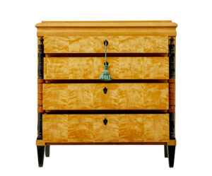19th Century Karl Johan Swedish Birch Chest of Drawers — thumbnail 5