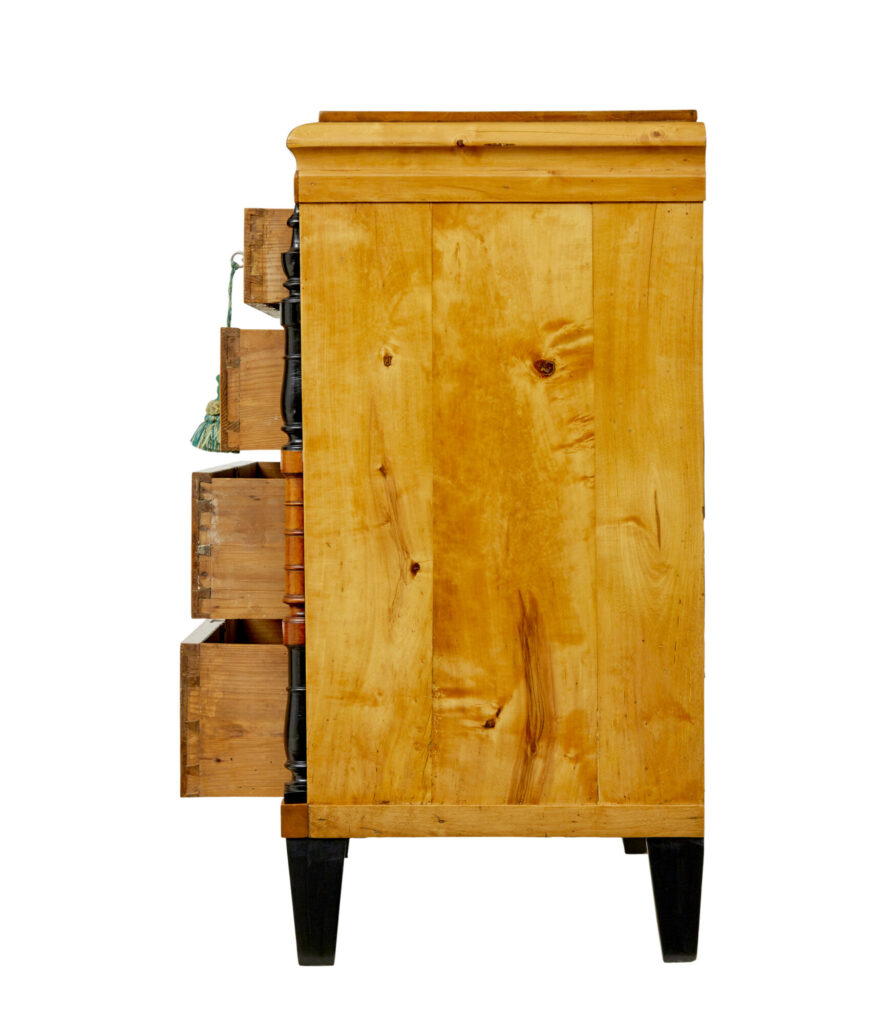 19th Century Karl Johan Swedish Birch Chest of Drawers — image 4