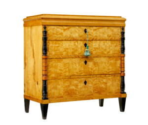 19th Century Karl Johan Swedish Birch Chest of Drawers — thumbnail 1