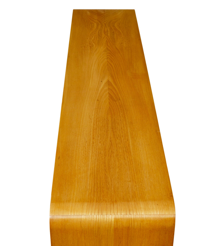 Mid Century Scandinavian Low Open Bookcase in Elm — image 4