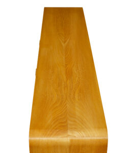 Mid Century Scandinavian Low Open Bookcase in Elm — thumbnail 3