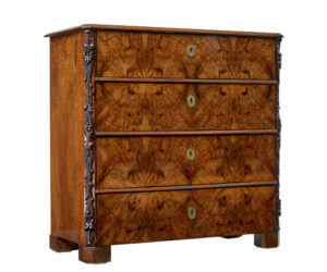 19th Century Swedish Burr Walnut Chest of Drawers — thumbnail 1