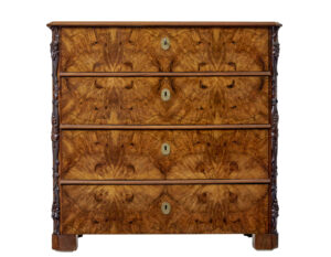 19th Century Swedish Burr Walnut Chest of Drawers — thumbnail 9