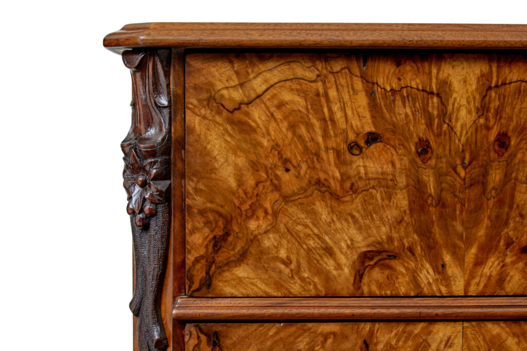 19th Century Swedish Burr Walnut Chest of Drawers — image 5