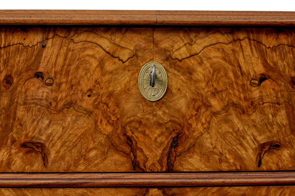 19th Century Swedish Burr Walnut Chest of Drawers — image 4