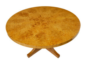 Scandinavian Burr Birch Art Deco Circular Coffee Table — thumbnail 7