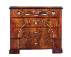 19th Century Biedermeier Swedish Mahogany Secretaire Chest — thumbnail 11
