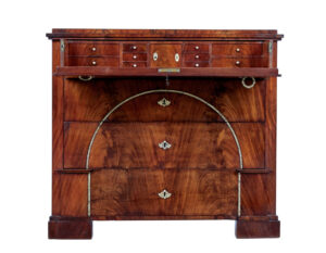 19th Century Biedermeier Swedish Mahogany Secretaire Chest — thumbnail 10