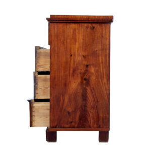 19th Century Biedermeier Swedish Mahogany Secretaire Chest — thumbnail 8