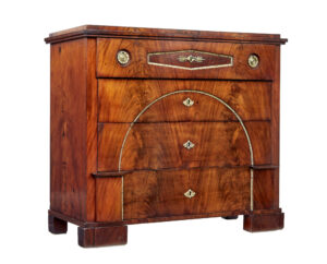 19th Century Biedermeier Swedish Mahogany Secretaire Chest — thumbnail 1