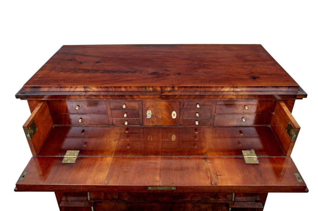 19th Century Biedermeier Swedish Mahogany Secretaire Chest — image 5
