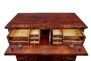 19th Century Biedermeier Swedish Mahogany Secretaire Chest — thumbnail 4