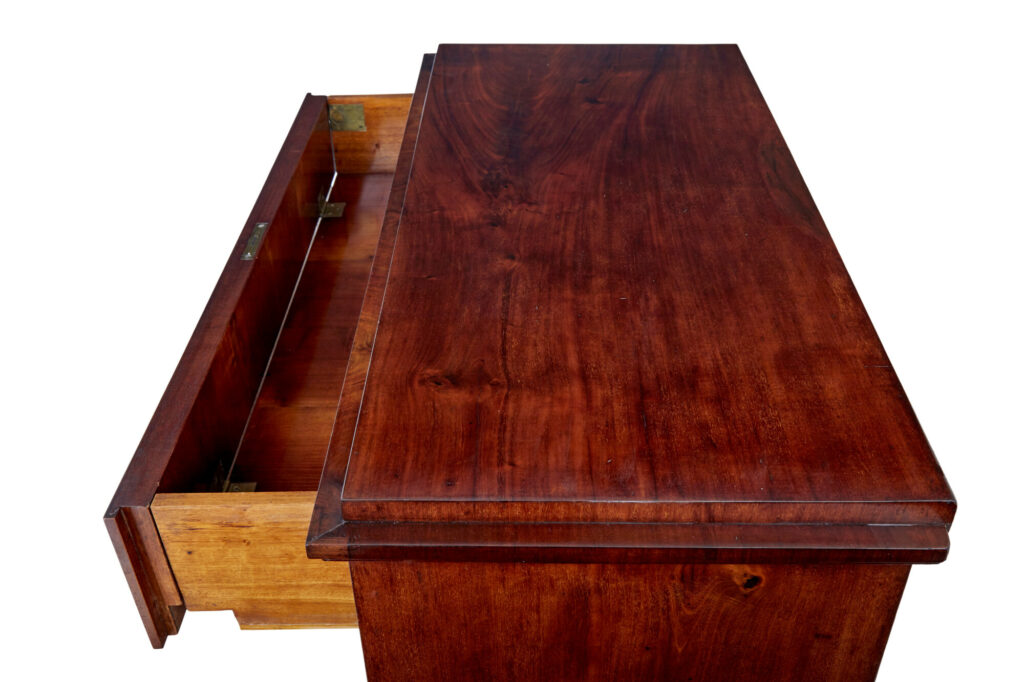 19th Century Biedermeier Swedish Mahogany Secretaire Chest — image 3