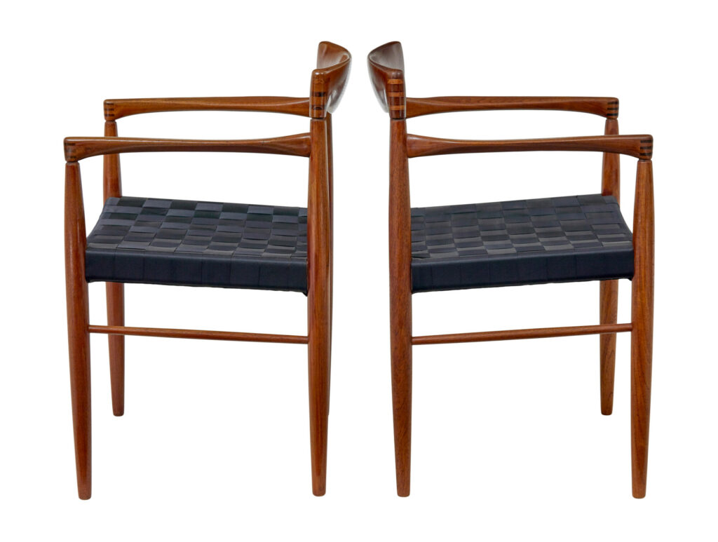 Pair of Mid Century Teak Armchairs by Bramin — image 7