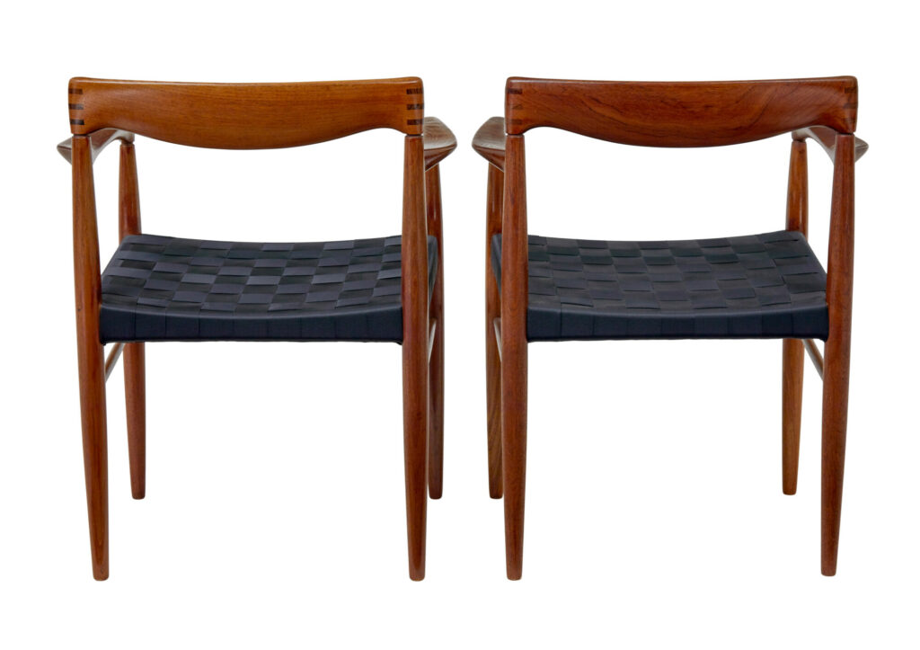Pair of Mid Century Teak Armchairs by Bramin — image 5