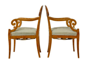 Pair of Early 20th Swedish Birch Armchairs — thumbnail 6