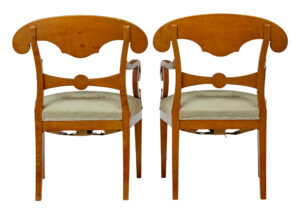 Pair of Early 20th Swedish Birch Armchairs — thumbnail 4