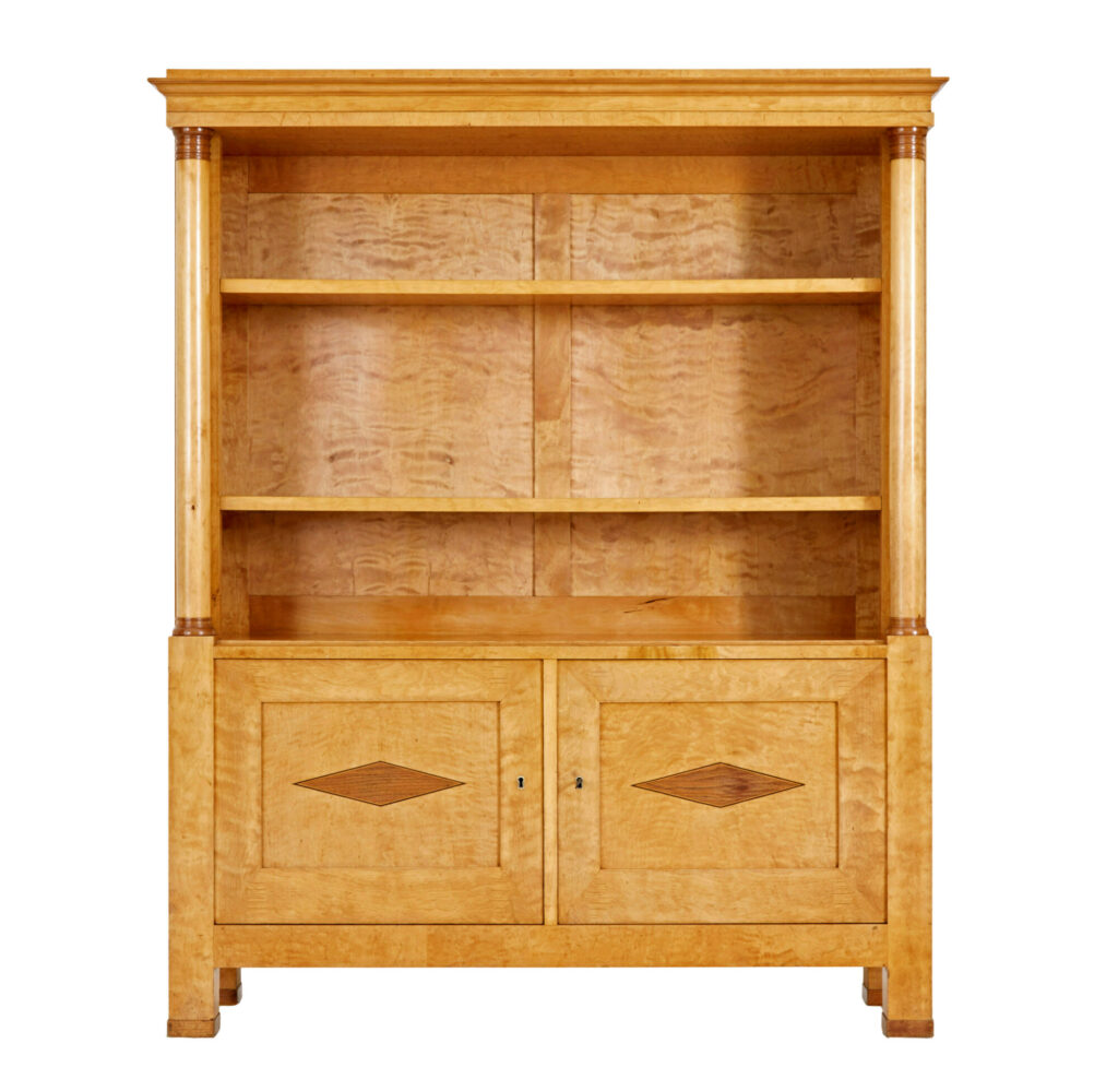Early 20th Century Birch Empire Revival Bookcase — image 3