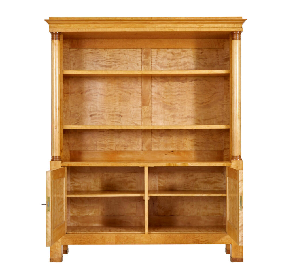 Early 20th Century Birch Empire Revival Bookcase — image 2