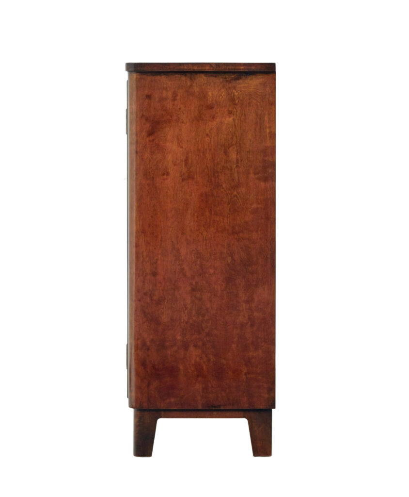 Mid Century Scandinavian Dark Birch Low Open Bookcase — image 7