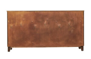 Mid Century Scandinavian Dark Birch Low Open Bookcase — thumbnail 6