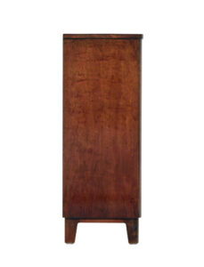 Mid Century Scandinavian Dark Birch Low Open Bookcase — thumbnail 5