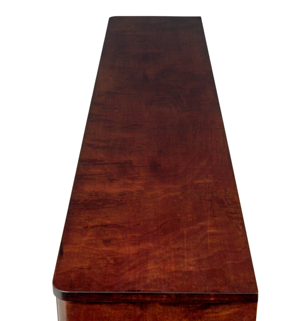 Mid Century Scandinavian Dark Birch Low Open Bookcase — image 2