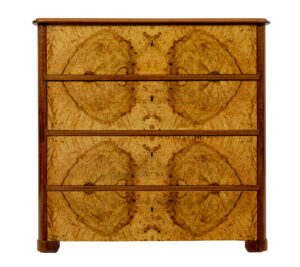 19th Century Scandinavian Burr Walnut Chest of Drawers — thumbnail 9