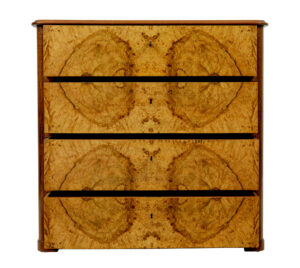 19th Century Scandinavian Burr Walnut Chest of Drawers — thumbnail 8
