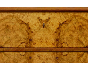 19th Century Scandinavian Burr Walnut Chest of Drawers — thumbnail 4
