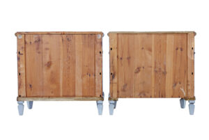 Pair of 19th Century Carved Swedish Painted Chest of Drawers — thumbnail 6