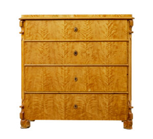 Swedish 19th Century Carved Birch Chest of Drawers — thumbnail 6
