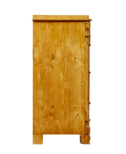 Swedish 19th Century Carved Birch Chest of Drawers — thumbnail 2