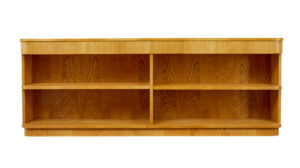 Mid Century Swedish Elm Low Bookcase by Tmf Ab — thumbnail 10