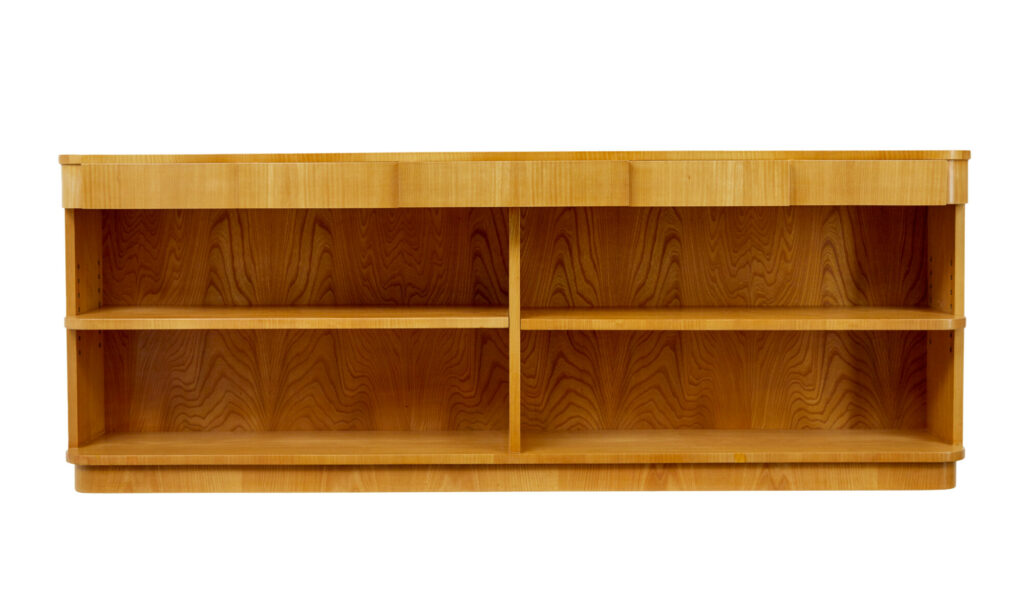 Mid Century Swedish Elm Low Bookcase by Tmf Ab — image 9