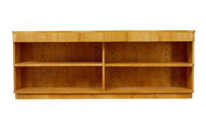 Mid Century Swedish Elm Low Bookcase by Tmf Ab — thumbnail 9