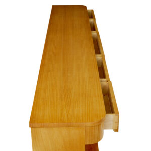 Mid Century Swedish Elm Low Bookcase by Tmf Ab — thumbnail 3