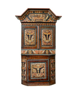 18th Century Hand Painted Rustic Swedish Cupboard — thumbnail 1
