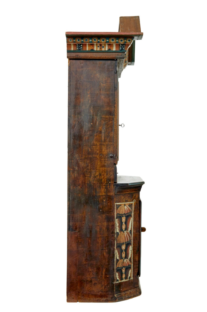 18th Century Hand Painted Rustic Swedish Cupboard — image 10